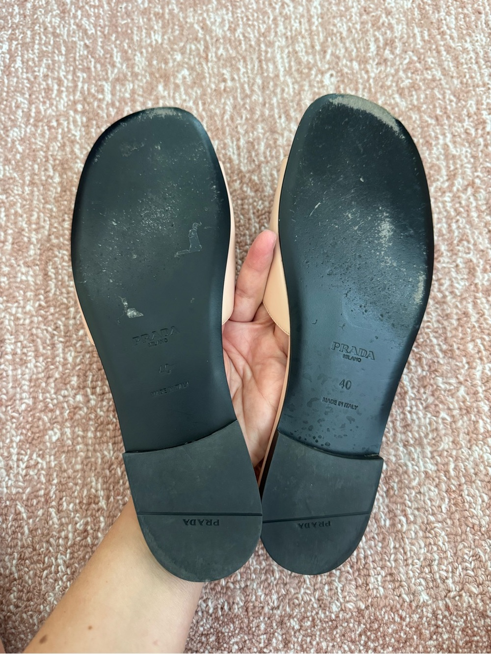 Prada Patent Leather Slides in Nude Beige - Picture 5 of 5